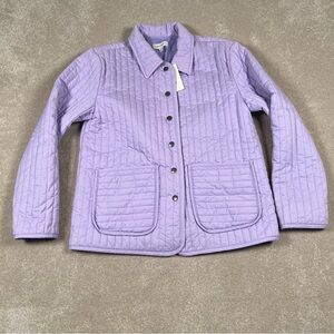 Quilted Chore Jacket NWT Pastel Purple On 34th Snap Front‎ Patch Pocket Womens S